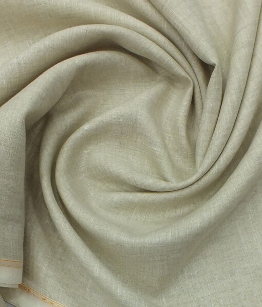 Linen Club Tan Beige 100% Pure Linen Kurta Fabric