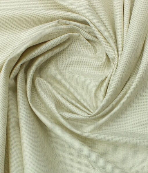 Exquisite Men's Beige Structured Cotton Blend Shirt Fabric
