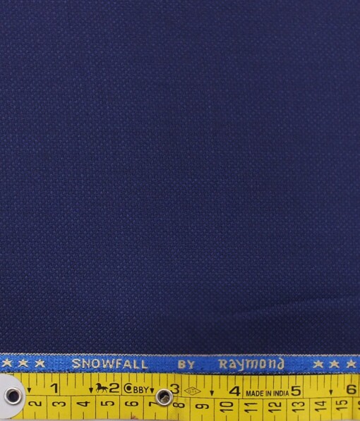 Raymond Royal Blue Structured Trouser Fabric With Bombay Rayon White base Blue Floral Print Shirt Fabric (Unstitched)