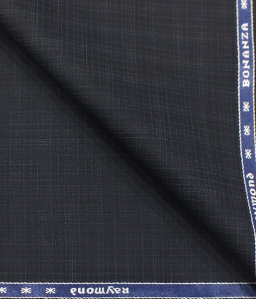 Raymond Dark Purple Self Checks Design Poly Viscose Trouser or 3 Piece Suit Fabric (Unstitched - 1.25 Mtr)
