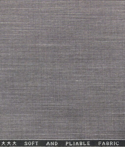 Raymond Light Silver Grey Structured Poly Viscose Unstitched Fabric (1.25 Mtr) For Trouser