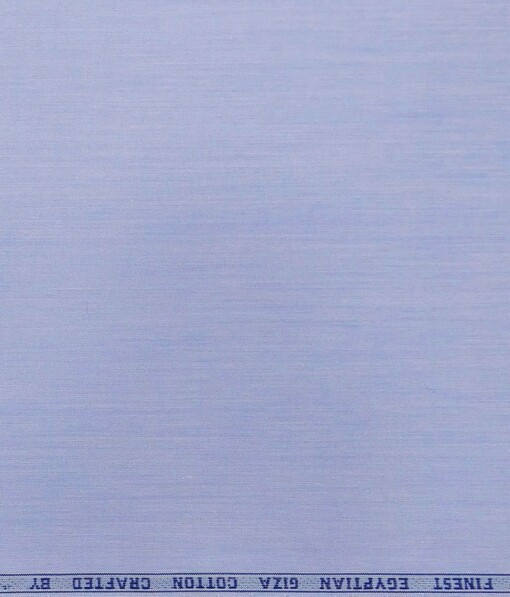 Fabio Rossini Sky Blue 100% Egyptian Giza Cotton Solid Shirt Fabric (1.60 M)