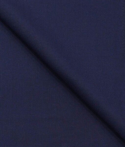 Augustus Dark Royal Blue Structured Unstitched Terry Rayon Suiting Fabric