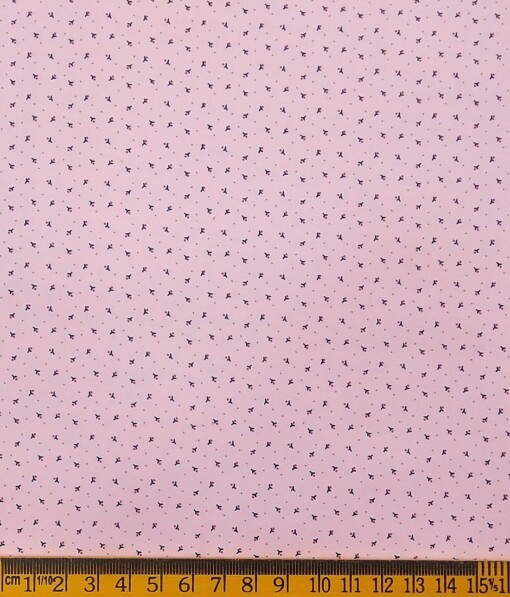 Ankur by Arvind Pink 100% Premium Cotton Printed Shirt Fabric (1.80 M)