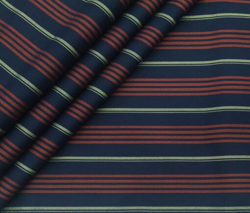 Monza Men's Cotton H 1.60 Meter Unstitched Shirt Fabric (Dark Blue)