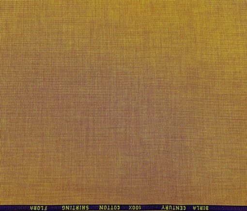 Birla Century Men's Cotton Structured 1.60 Meter Unstitched Shirt Fabric (Honey Orange)