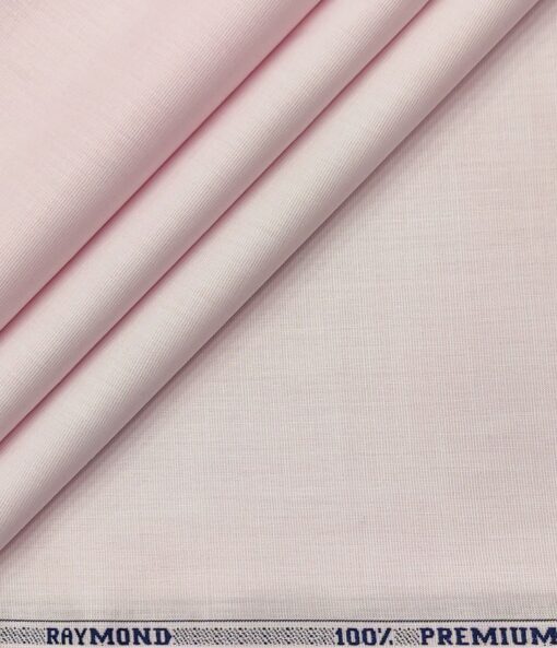 Raymond Men's Cotton Solids  Unstitched Shirting Fabric (Lemonade Pink)