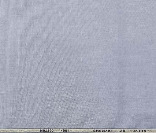 Raymond Men's Giza Cotton Solids  Unstitched Shirting Fabric (Light Blue)