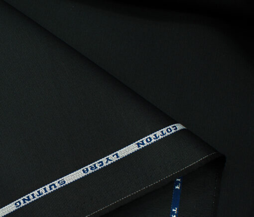 Raymond Men's Cotton Solids  Unstitched Trouser Fabric (Black)