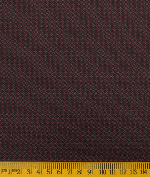 Fashion Flair Men's Terry Rayon Structured 3.75 Meter Unstitched Suiting Fabric (Dark Wine)