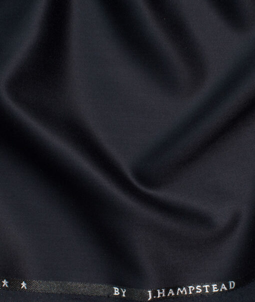 J.Hampstead Men's Terry Rayon Solids 3.75 Meter Unstitched Suiting Fabric (Dark Navy Blue)