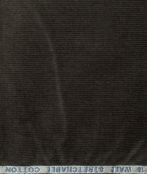 Arvind Tresca Men's Cotton Corduroy Stretchable  Unstitched Corduroy Stretchable Trouser Fabric (Dark Green)