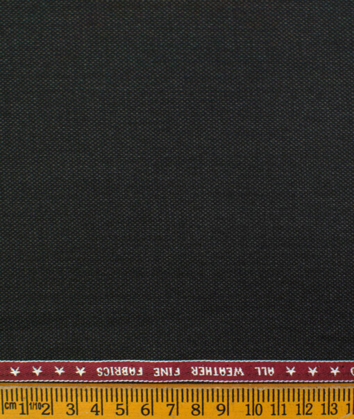 Raymond Men's Polyester Viscose Structured  Unstitched Suiting Fabric (Dark Grey)