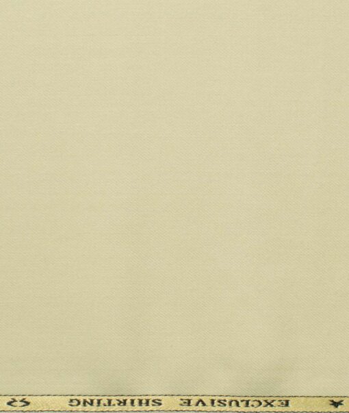 Ocm Men's Acrylic Wool Solids 2.25 Meter Unstitched Shirting Fabric (Cream)