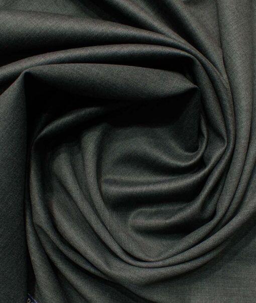 Raymond Men's 25% Wool Super 90's Self Design 3.75 Meter Unstitched Suiting Fabric (Dark Worsted Grey)