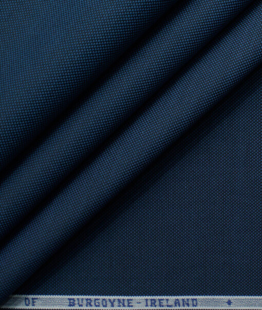 Burgoyne Men's Giza Cotton Solids 2.25 Meter Unstitched Shirting Fabric (Dark Royal Blue)