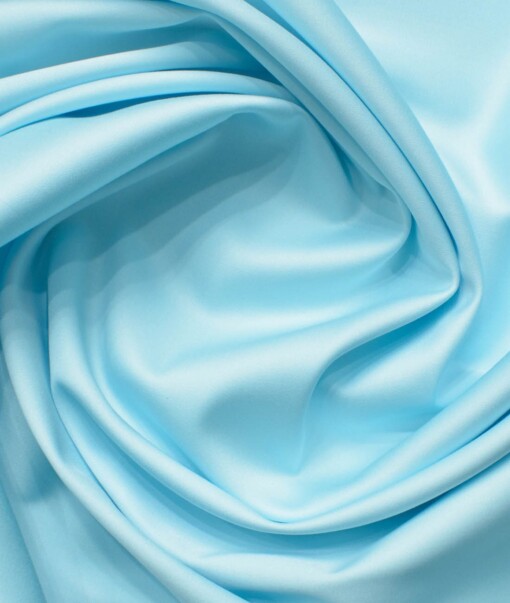 Birla Century Men's 70's Giza Cotton Solids  Unstitched Shirting Fabric (Arctic Blue)