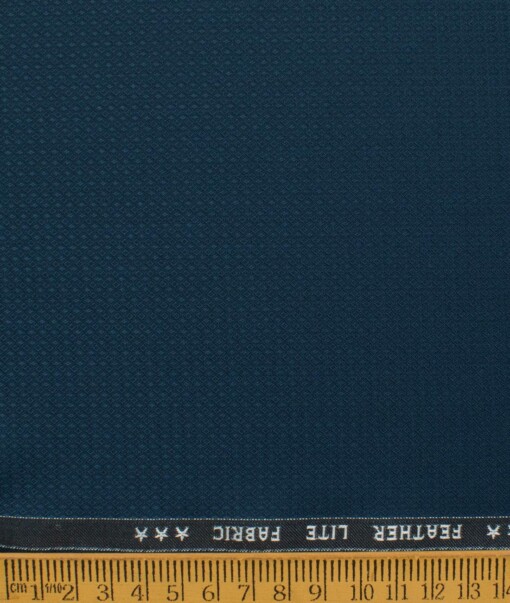 Raymond Men's Terry Rayon  Structured  Unstitched Suiting Fabric (Dark Ocean Blue)