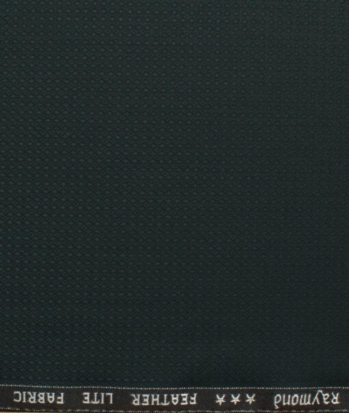 Raymond Men's Terry Rayon  Structured  Unstitched Suiting Fabric (Dark Green)