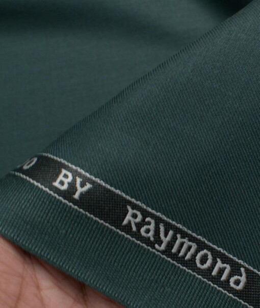 Raymond Men's Terry Rayon  Solids  Unstitched Suiting Fabric (Dark Pine Green)