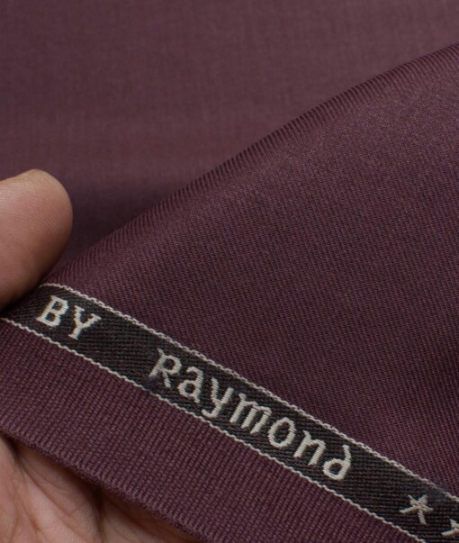Raymond Men's Terry Rayon  Solids  Unstitched Suiting Fabric (Wine)