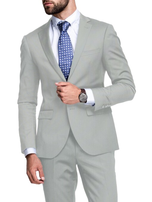Raymond Men's Terry Rayon  Structured  Unstitched Suiting Fabric (Light Grey)