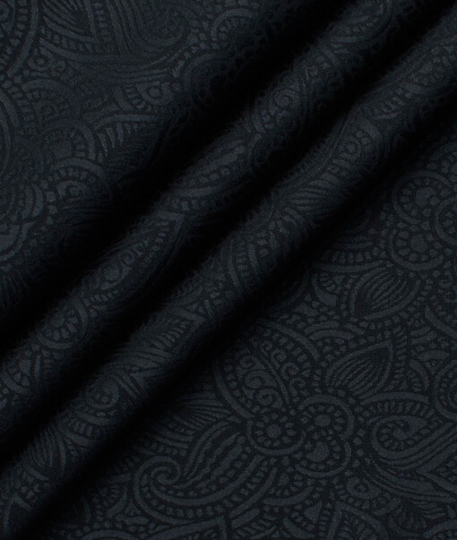 Blazer or Indowestern Ethnic Fabric (Dark Navy Blue)