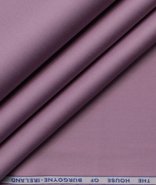 Burgoyne Men's Giza Cotton Solids  Unstitched Shirting Fabric (Bouquet Purple)
