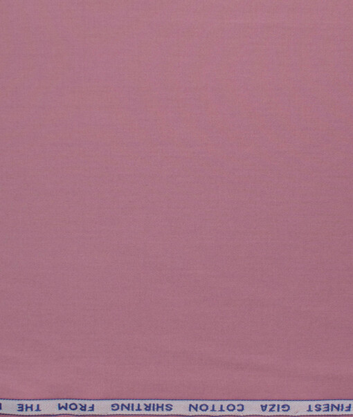 Burgoyne Men's Giza Cotton Solids  Unstitched Shirting Fabric (Light Mauve)