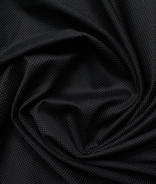 Cadini Men's Premium Cotton Printed  Unstitched Shirting Fabric (Black)