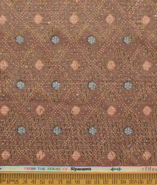 Blazer or Indowestern Ethnic Fabric (Brown)