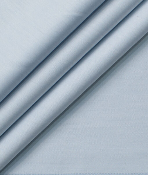 Montivora Men's Pure Cotton Solids  Unstitched Shirting Fabric (Very Light Sky Blue)