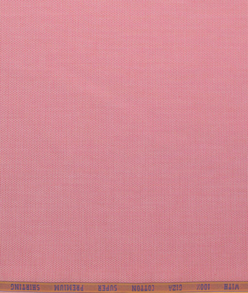 Montivora Men's Giza Cotton Structured  Unstitched Shirting Fabric (Rose Pink)